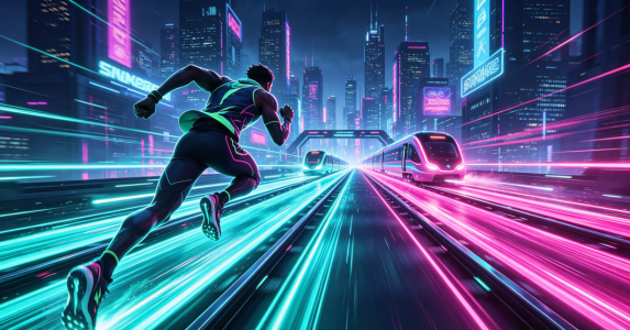 Rail Dash: Neon Runner – Free Endless Runner Game Online